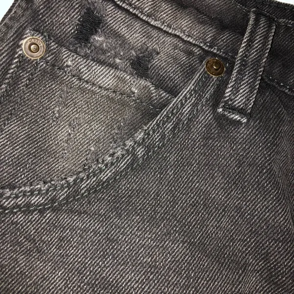 We the Free Size 27‎ Black denim distressed, vintage inspired, mini skirt. - Image 9