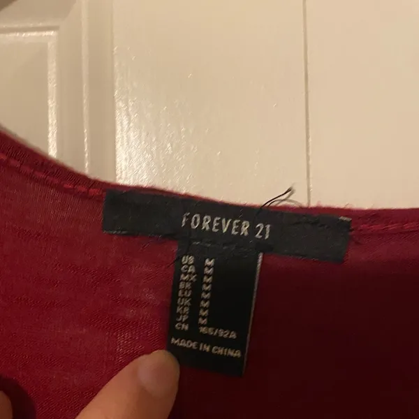 Free People Deep Red Crochet Tank Top - Image 3