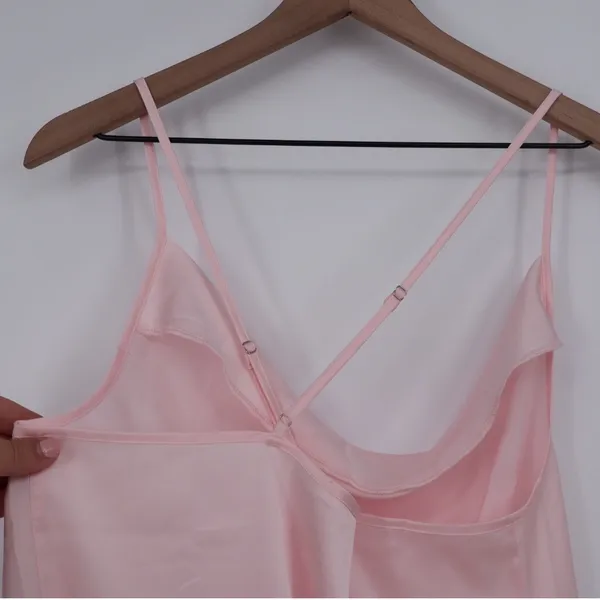 EKOUAER Pink Camisole Tank Top‎ Cowl Neck Spaghetti Strap Size M - Image 5