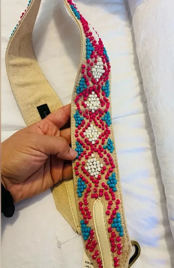 Anthropologie Geo Beaded Bag Strap NWT - Image 5