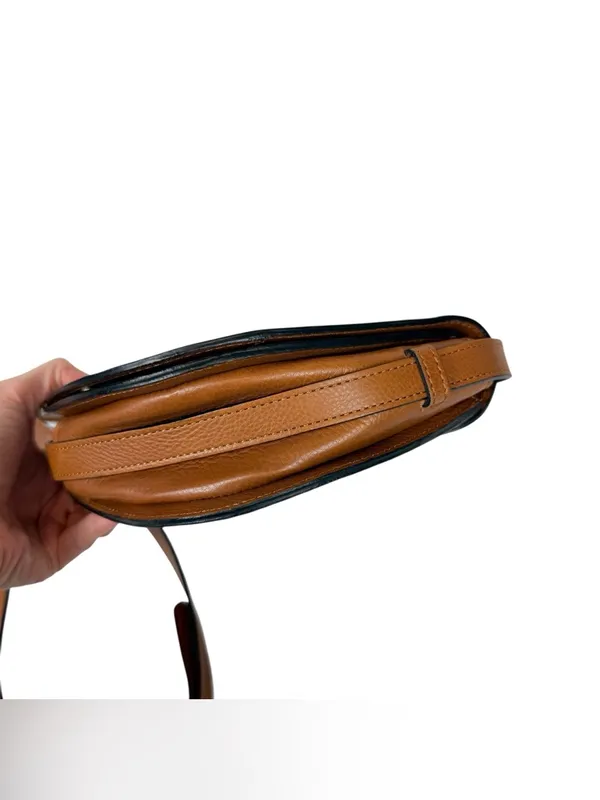 NYDJ‎ Leather Half Moon Crossbody Bag Brown - Image 7