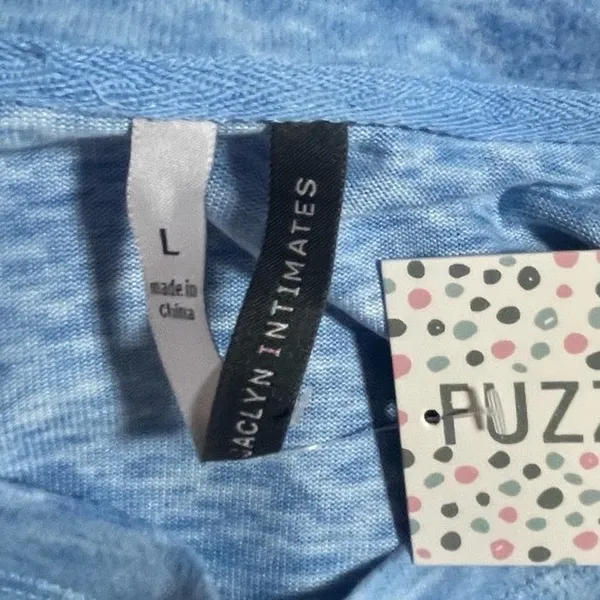 Jaclyn Intimates‎ Women Pajama Set L Blue Snowflake Long Sleeve Cozy Lounge - Image 6