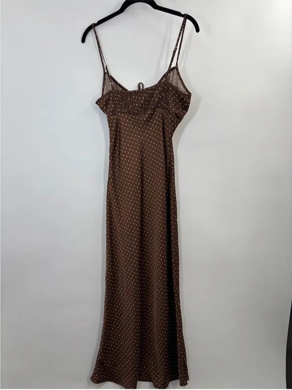 Ciao Lucia Leo Satin Midi Dress in Siena Polka Dot - Image 6