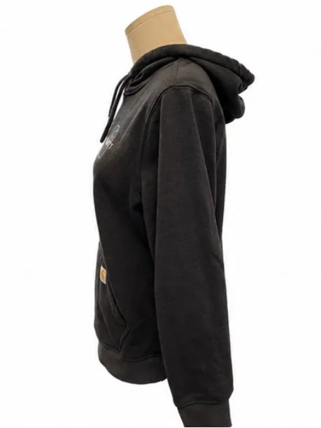 Carhartt Rain Defender Women’s Medium Black Logo Pullover Hoodie - Image 2