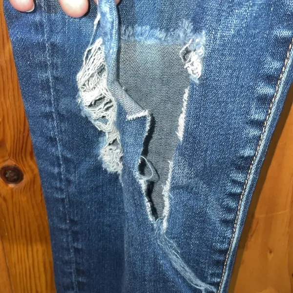 American Eagle outfitters super stretch X jeans high rise jeggings 8 distressed​ - Image 3