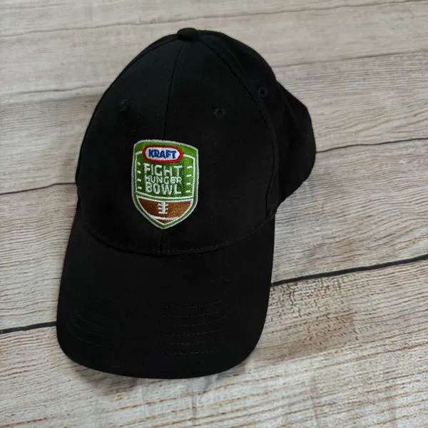 Kraft Fight Hunger Bowl black embroidered baseball hat - Image 3