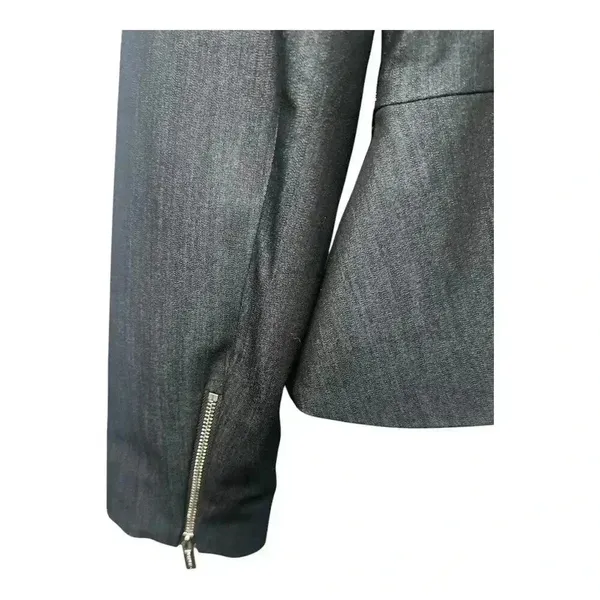 Calvin Klein Womens Denim Blue Peplum Zip Up Blazer,‎ Size 8 - Image 8