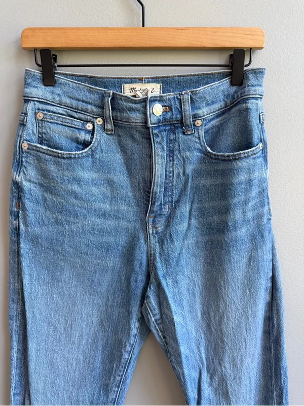 Madewell The '90s Straight Jean Medium Blue Wash Size 27 High Rise Jeans - Image 4