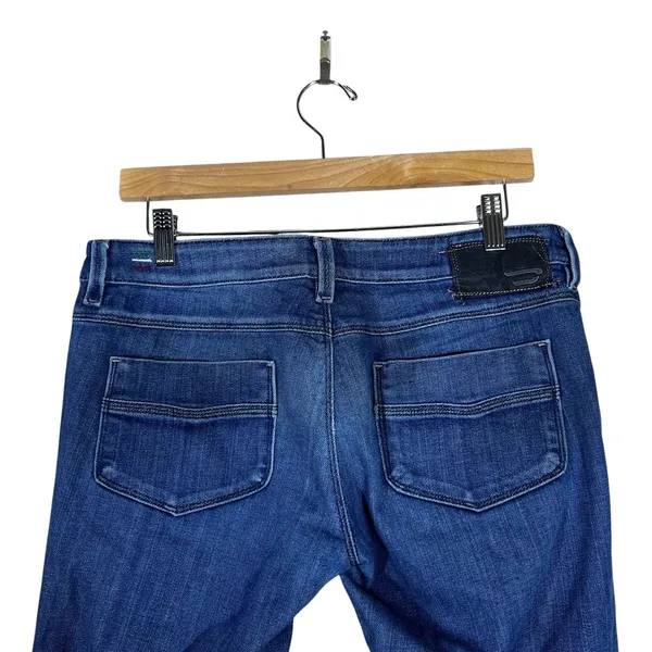 Diesel Wenga Solid Straight Leg Jeans Blue Y2K Low Rise Patch Pockets Size 30 - Image 7