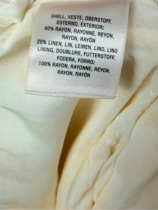 44 of 52 Convo Colloquial Pencil Skirt size 2 Lemon Yellow Anthropologie linen - Image 9