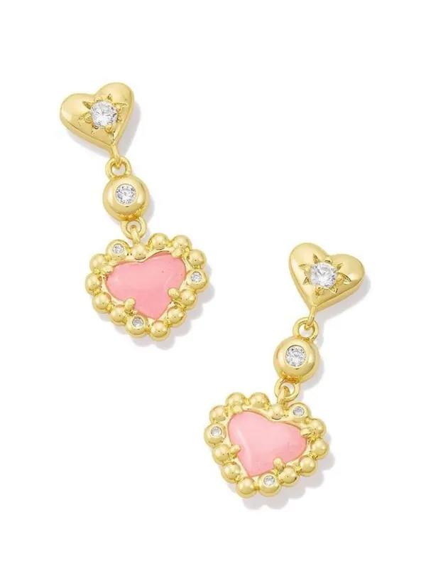 Kendra Scott Anna Framed Linear Earrings & Band Ring features pink heartshaped 7 - Image 2
