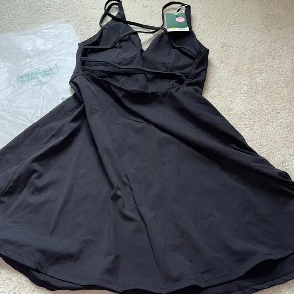 Halara Crisscross Backless Flare Mini Slip Dance Active Dress S NWT - Image 9