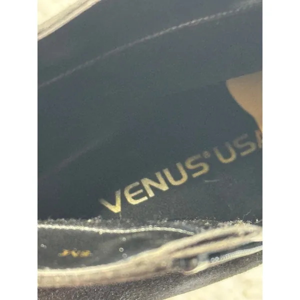 Venus USA Black Suede Ankle Boots‎ Pointed Toe Kitten Heel Leather Z4615-BK 8M - Image 7