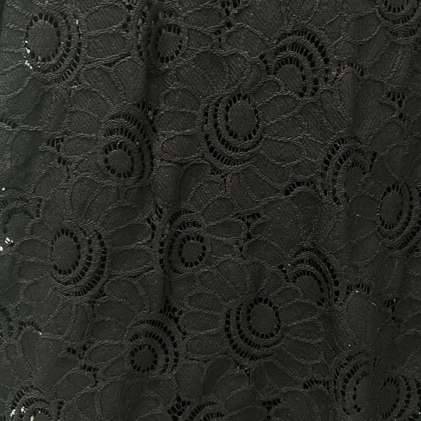 Loft Black Lace Short Sleeve Shirt Top Size Medium - Image 3