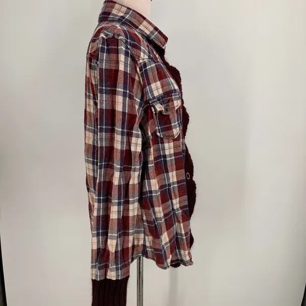 BKE Buckle Plaid Button Up Shirt Size Large - Image 4