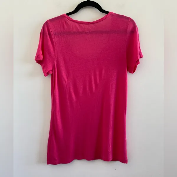 Old Navy Pink Twisted Collar Lightweight Short Sleeve Tee Medium New W/O Tag - Image 5