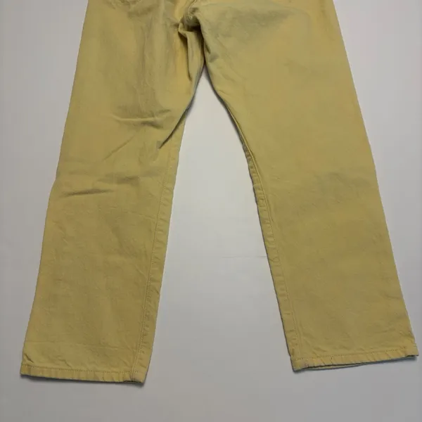 Levi's 501 Original Fit Jeans Womens 29 Yellow Straight Leg Button Fly Denim - Image 3