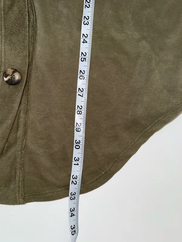 Maurices North Shore Shacket Olive Green Button Front Oversized - Image 12