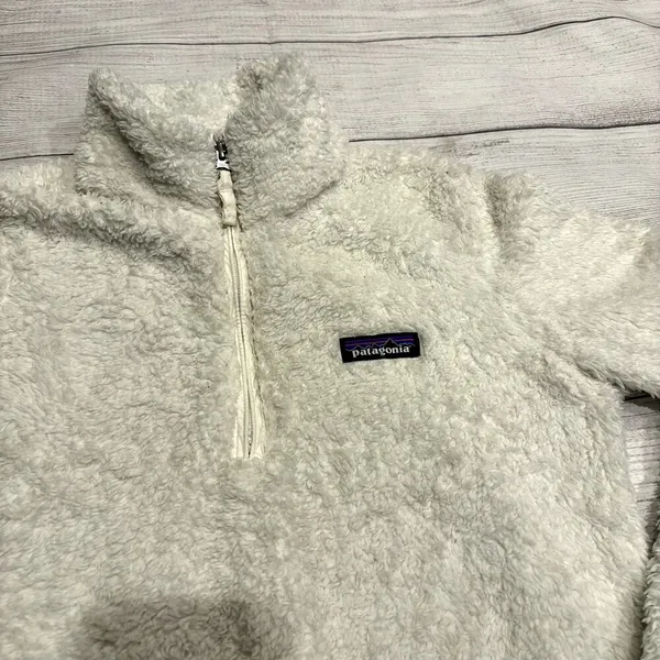 Patagonia Los Gatos 1/4 Zip Jacket Quarter Zip Fleece Pullover Size XS White - Image 2