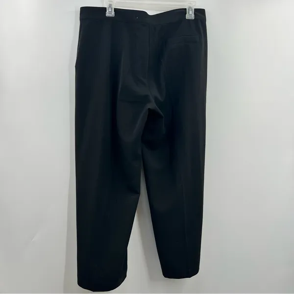 Clara Sun Woo Pants Womens L Black Wide Leg Stretch Career Trousers Pockets - Image 3