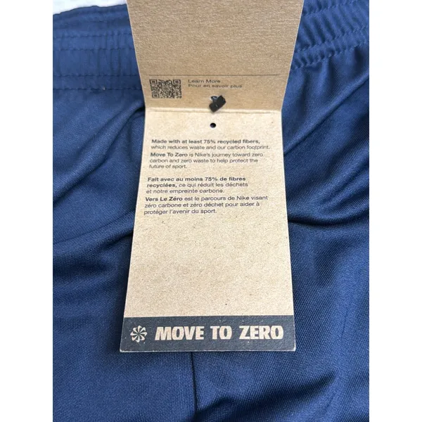 Nike Dri Fit Women's Navy Blue‎ Athletic Shorts Size L Move to Zero NWT - Image 3
