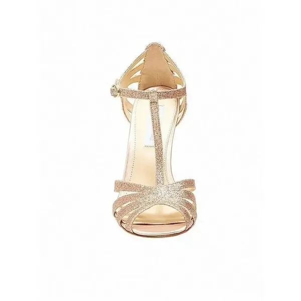 ✨Betsey Blue Tee Strappy Sz 7.5 Heel In Champagne✨ - Image 11