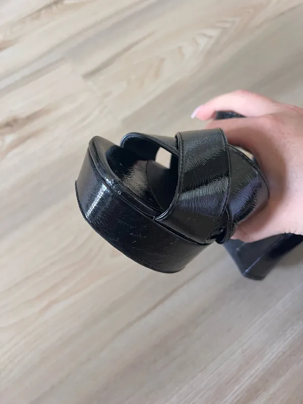 Jeffrey Campbell Amma Patent Platform Block Heel Sandals - Image 10