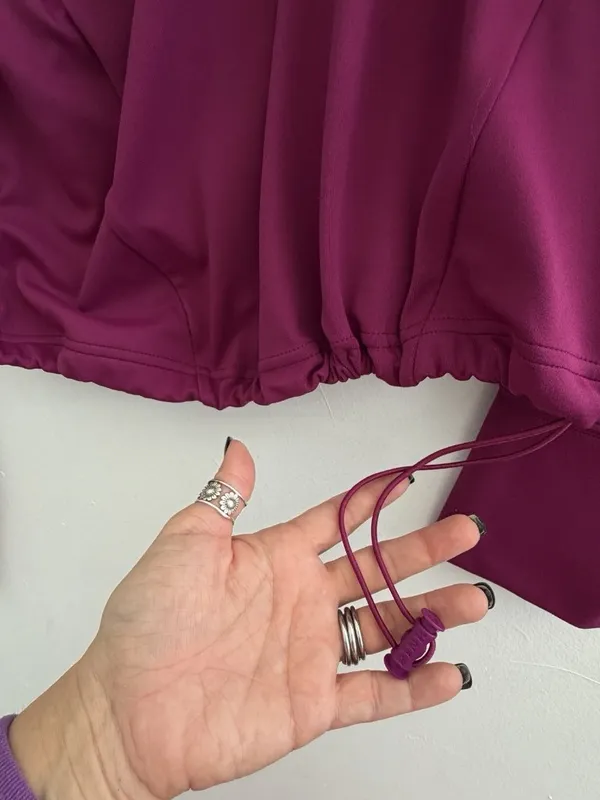 Victoria Secret PINK Half-Zip Sweatshirt LARGE Top Purple L NWOT - Image 12