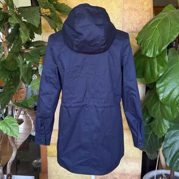 Hunter Women’s Wind & Water Resistant 100% Cotton Raincoat Hooded Jacket Size XS - Image 9