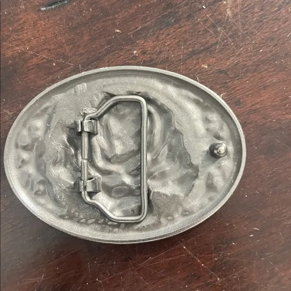 Metal rose belt buckle rocker western - Image 2