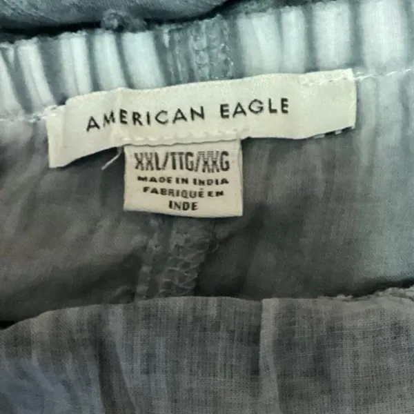 American Eagle Gray Square Neck Puff Sleeve A Line Tiered Midi Dress Size XXL - Image 3