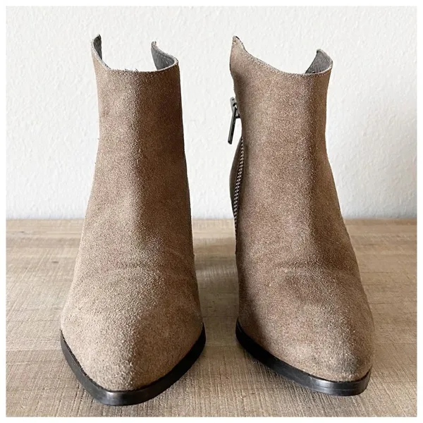 Anthropologie Matisse Frankie Asymmetrical Suede Zip Ankle Bootie - Image 5