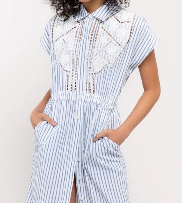 POL Polly Farms Blue Stripe Dress - Image 3