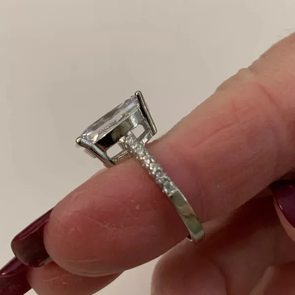 3Ct Diamond Oval Solitaire Ring All Sizes 925 Silver Bridal Wedding Logo Luxury Engagement Cz Bling 4.5 5 6 7 8 9 10 N - Image 7