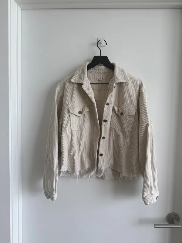 Cream Corduroy Jacket POL - Image 2
