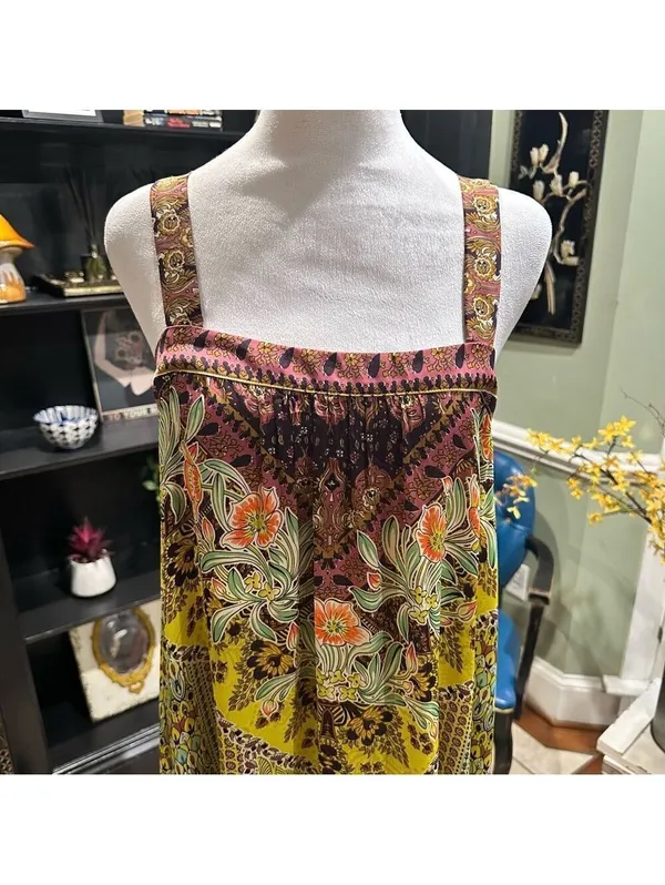 Anthropologie Lovett Tiered Maxi Botanical Dress Size Small Small - Image 4