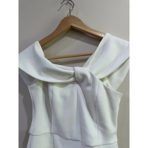 Elliatt Ivory Off Shoulder Bow Cocktail Mini Dress E7042406 XS - Image 3