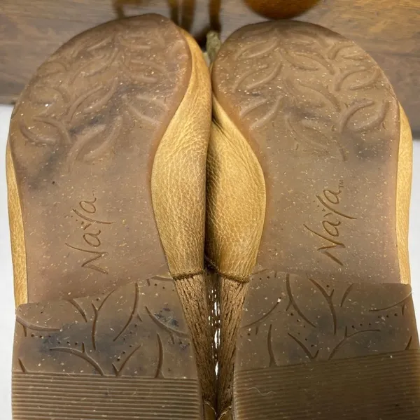 Naya Leather‎ Lace Up Flats Tan Size 7 - Image 6