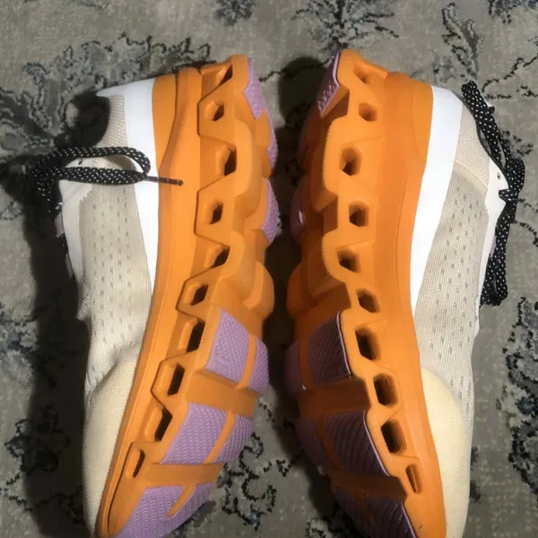 On Cloudmonster in Fawn/Tumeric Orange Size 9.5 - Image 8