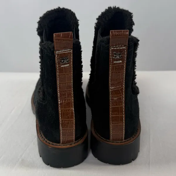 Sam Edelman Jaclyn Suede Sherpa Lined Chelsea‎ Boot in Black Size 6 - Image 6
