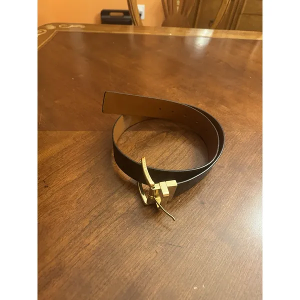 MICHAEL KORS Signature Reversible Belt Brown Gold Buckle No Sz - Image 5