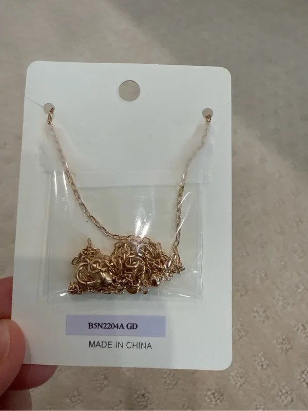 Influence Gold Tone Initial A Necklace CZ Letter Pendant Minimalist Jewelry NWT - Image 3
