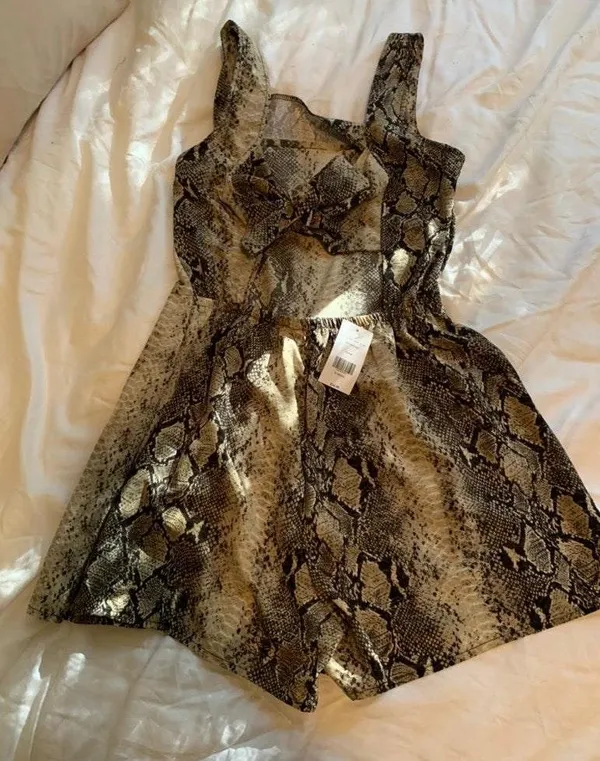 Buckle Willow & Root Snakeskin Romper - Image 4