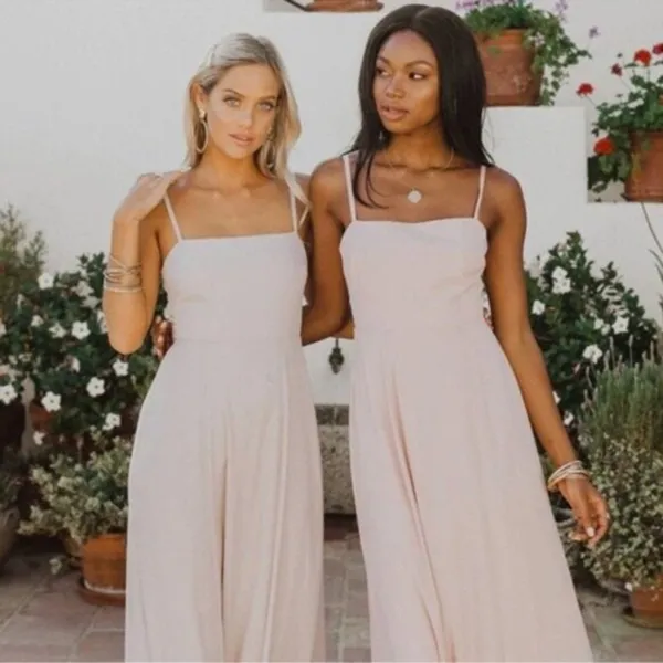NWT Show Me Your Mumu Lauren Tie Back Chiffon Maxi Dress S Show Me Ring Crisp - Image 2