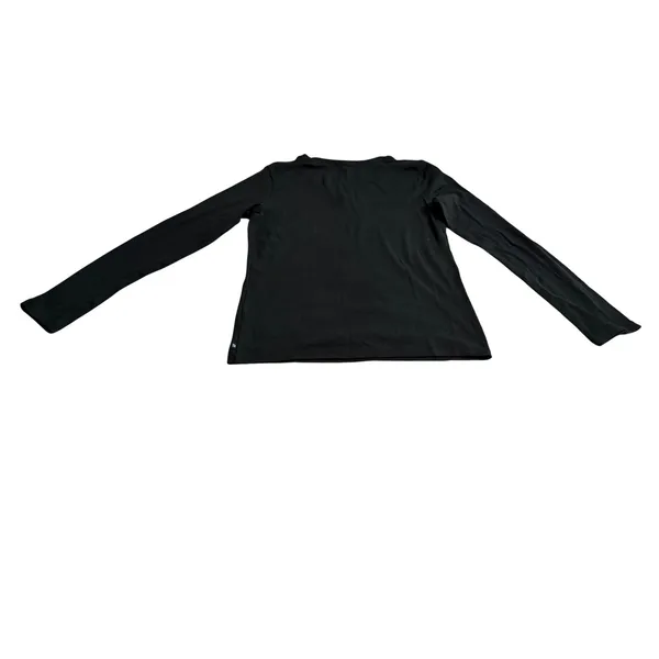 Gap Women's V-Neck Long Sleeve Top Black Cotton Modal Blend Size L GP006391 - Image 5