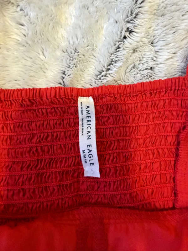 American Eagle Outfitters Red Peplum Crop Top - Image 2