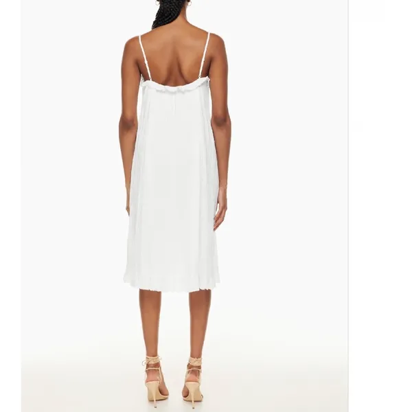 ARITZIA WILFRED Aeneas Dress White‎ Midi Size Medium Costal Cowgirl - Image 3