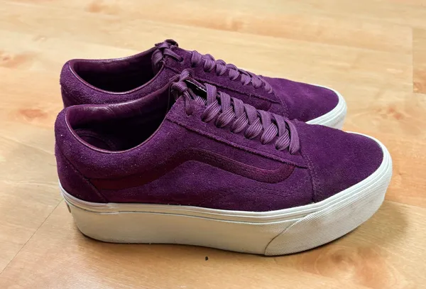 Vans Purple High Top Platform Sneakers - Image 3