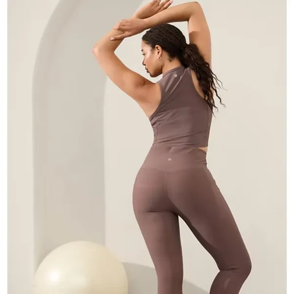New Athleta L Salutation Rib Mix Tank Smoky Rose Large - Image 6