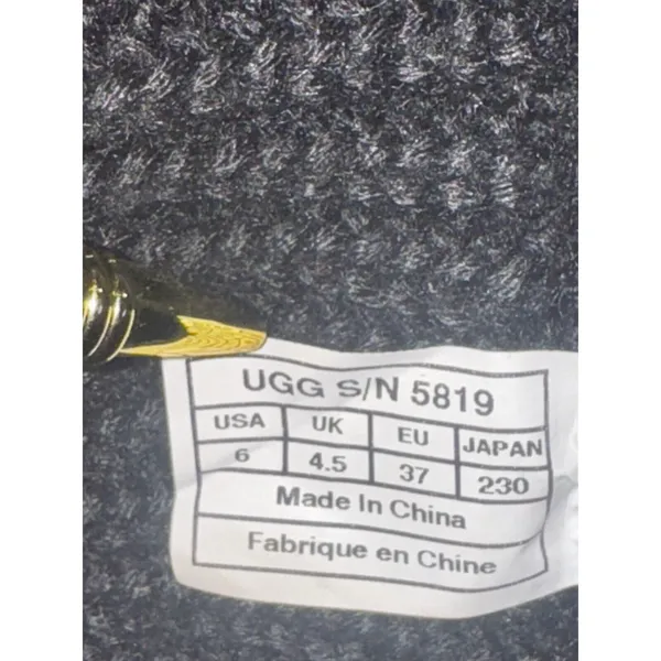 Ugg Classic Cardy Boots Women 6 Wool Knit Tall Button Sheepskin Lined‎ - Image 10
